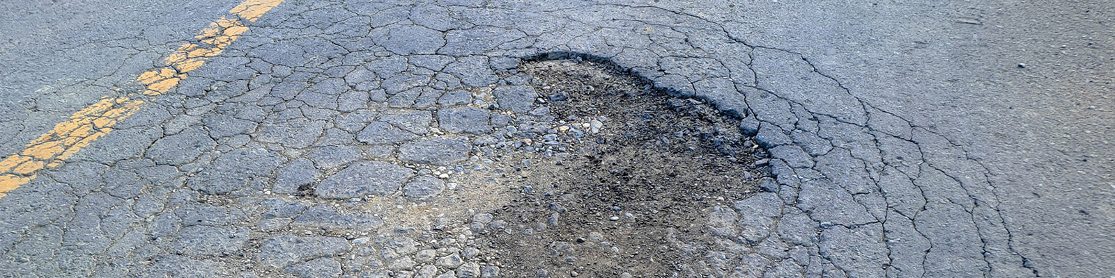 Pothole in highway
