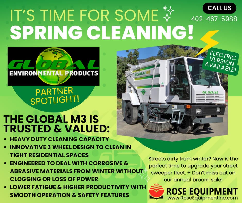 Upgrade your fleet with the Global M3 Street Sweeper